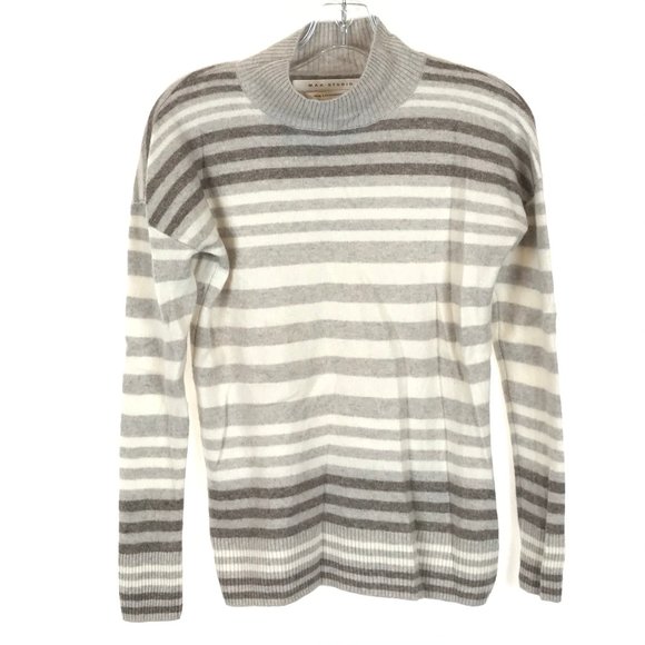 NWOT Max Studio Pure Cashmere Striped Sweater - Picture 1 of 3